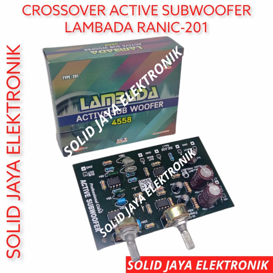 KIT CROSSOVER SUBWOOFER KROSSOVER AKTIF ACTIVE SUB LOW BASS FILTER SUB LOW LAMBADA 4558 RANIC 201