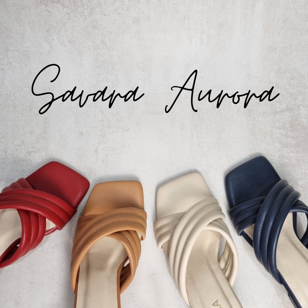 12.12 SALE &gt; Savara Aurora Sandal Heels Wanita SV-21003#(Real Stock)