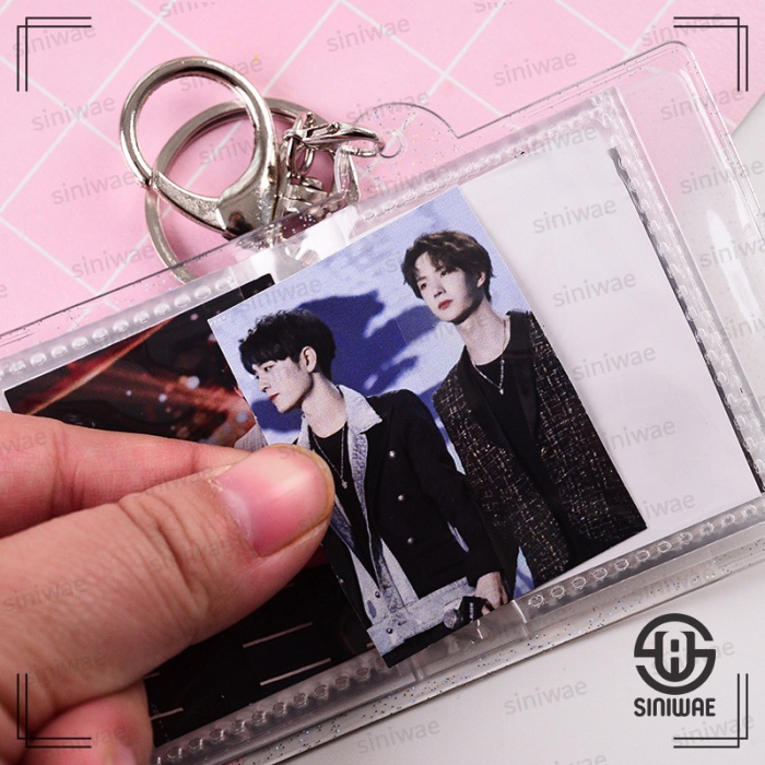 Mini Album Keychain 2 Inchi Holder Ganci Album Foto Gantungan Kunci Portable Bahan PVC