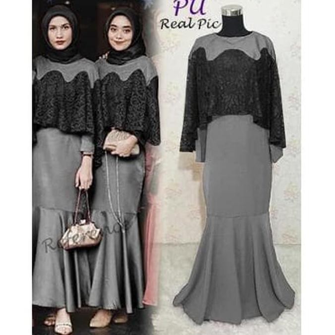 Yang Baru Keren Promo Latifa Syari (Pu) Baju Maxi Dress Muslim Busui Gamis Wanita Dewasa - Maroon