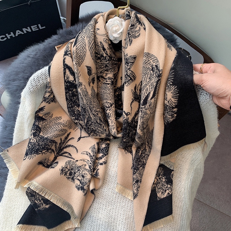 DARLA Syal Scarf Shawl Elegan Motif Import Cashmere