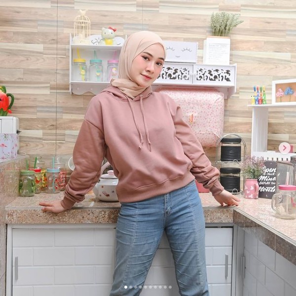 sweater Hoodie crop Kekinian Ajeng hoodie