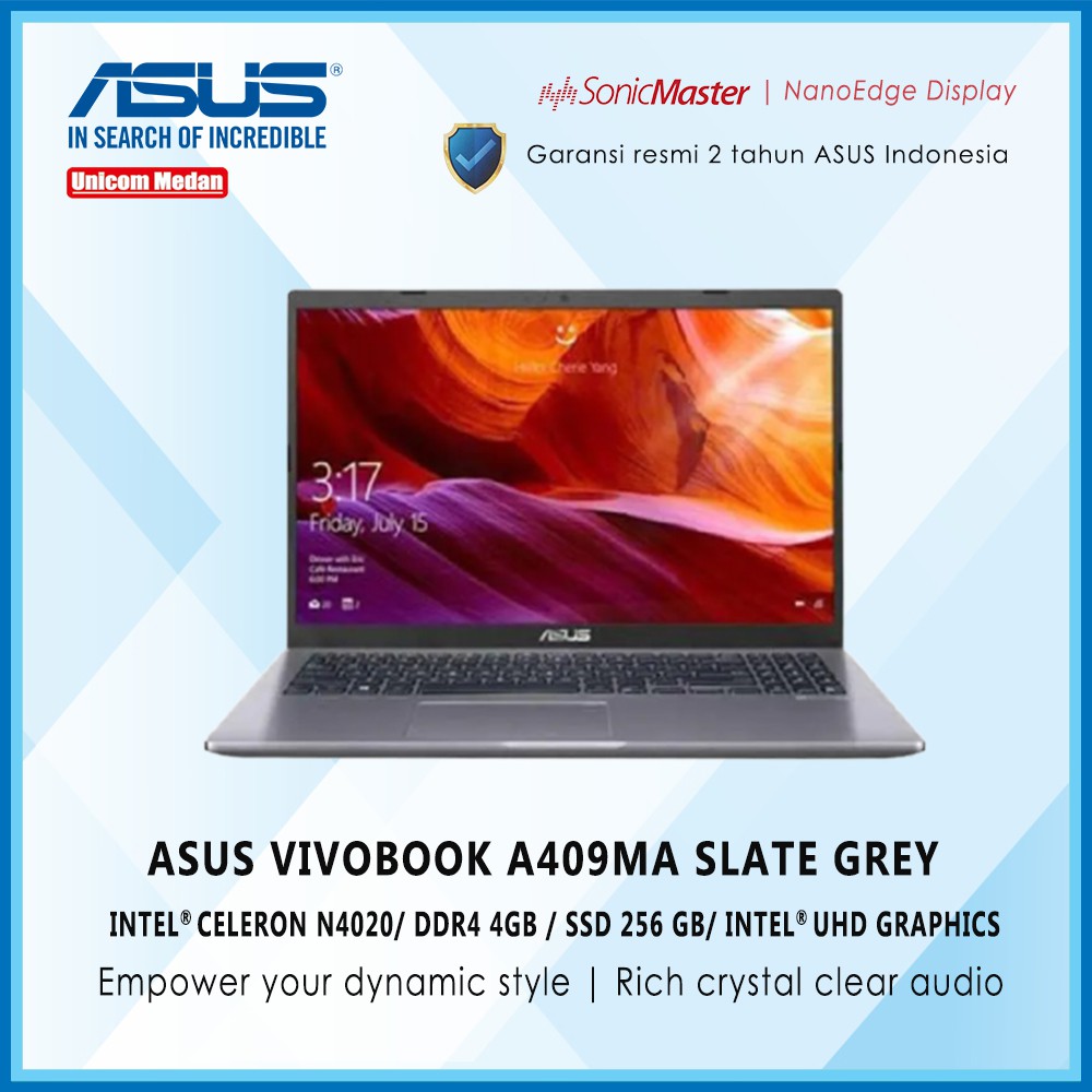 ASUS VIVOBOOK A409MA INTEL N4020 | DDR4 4GB | 256 SSD LAPTOP ASUS