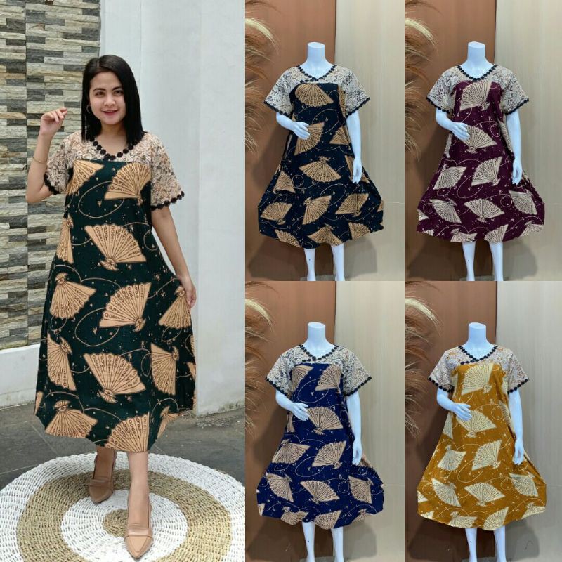 DASTER ARAB BRUKAT RENDA TERLARIS TERBARU TERMURAH LENGAN PENDEK REALPICT - FASHION WANITA - DRESS W