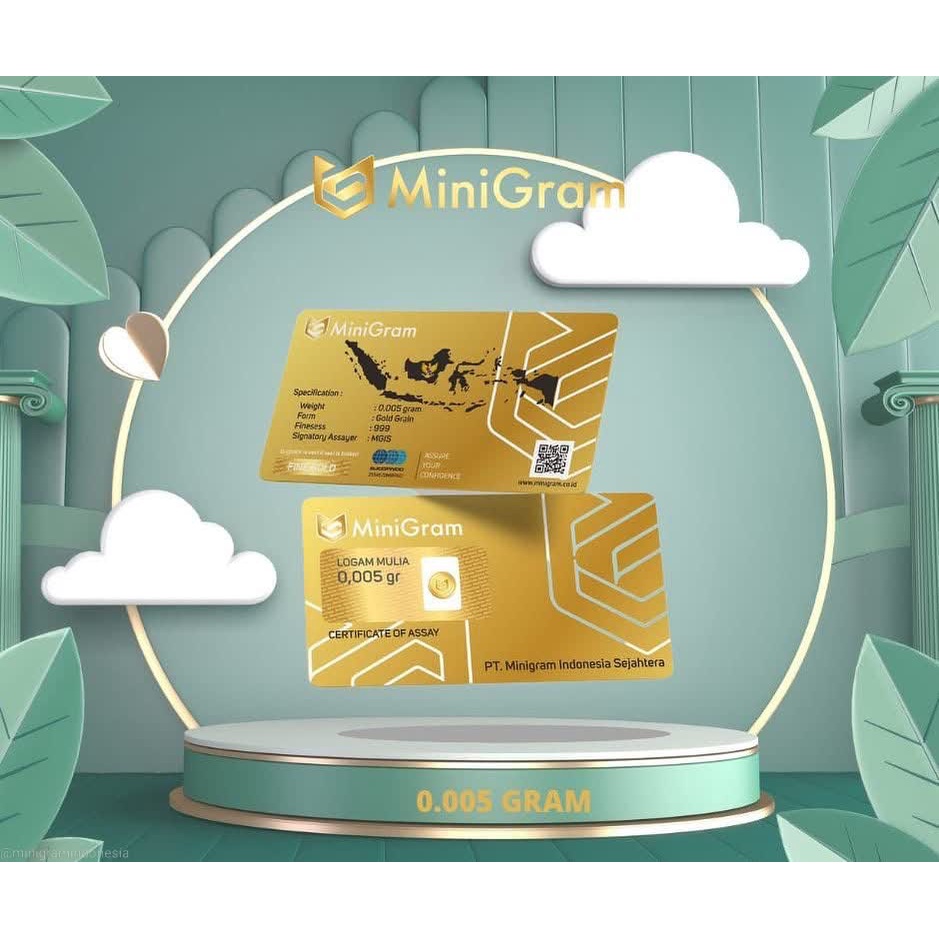 MINIGRAM 0.005 GRAM Emas Mini Logam Mulia-2