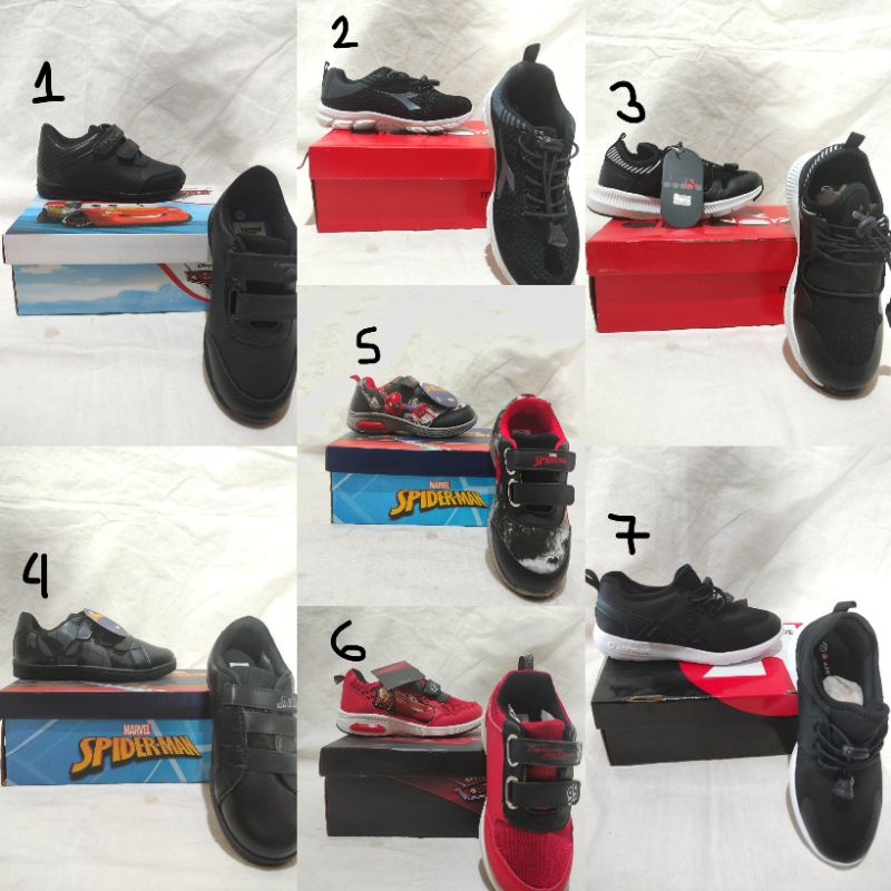 Sepatu anak ORI new balance, spiderman, cars
