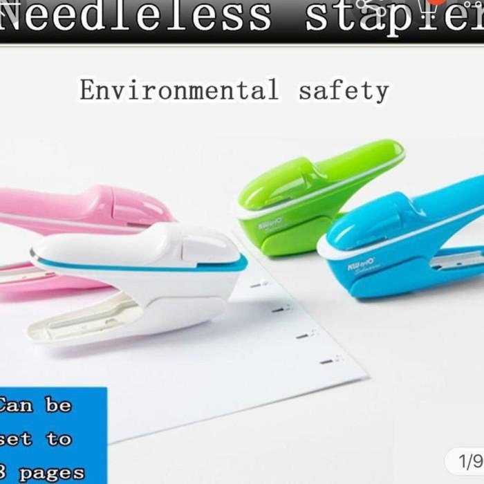 

New Best Seller Stap | Stapler Tanpa Isi, Go Green, Made In Taiwan, 5299. 4 Warna