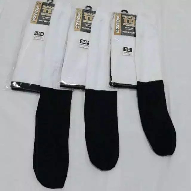  KAOS KAKI SEKOLAH HITAM PUTIH  6PASANG Shopee Indonesia