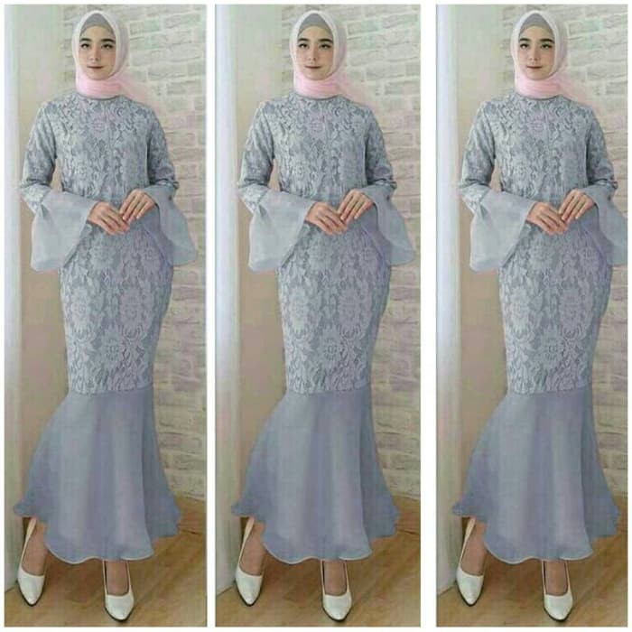 SALE MAXI DRESS MUSLIM\\u002F MAXY HIJAB PESTA CANTIK - MERMAID (vs) - Mocca TERMURAH