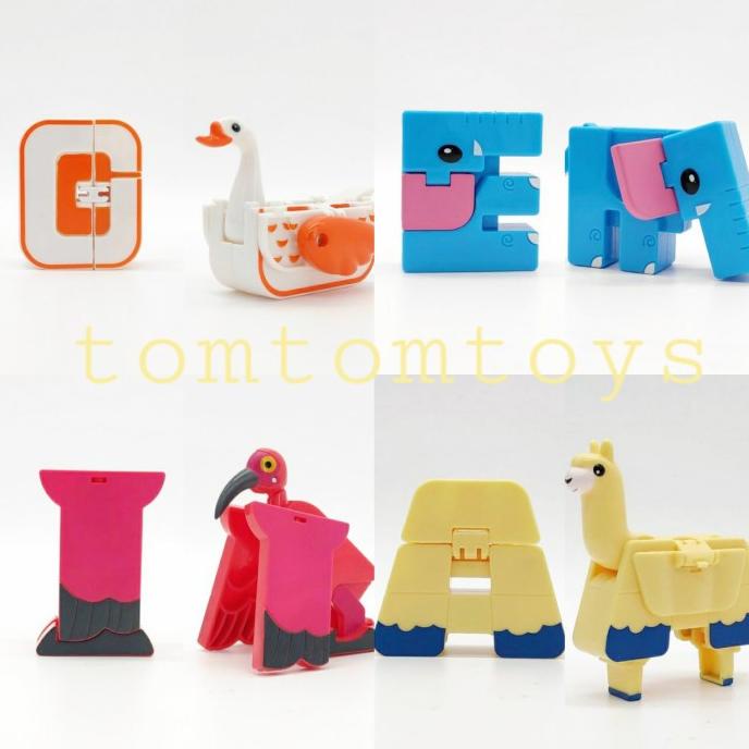 #####] Emco POCKET SAFARI Alphabet Animals Morphers Huruf Hewan Transformers