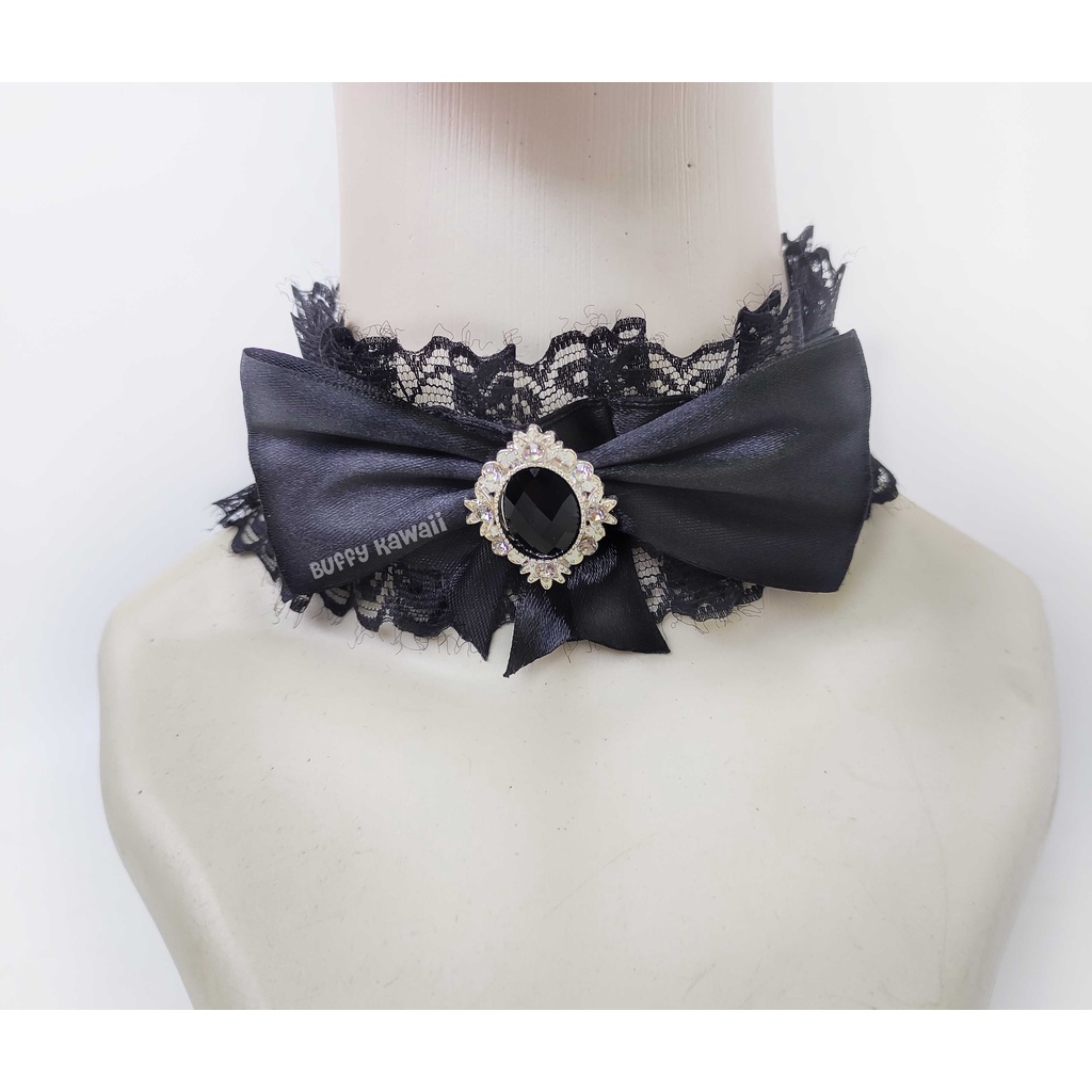 choker vintage queen gothic lolita elegant necklace accessories cosplay streamer girl kawaii