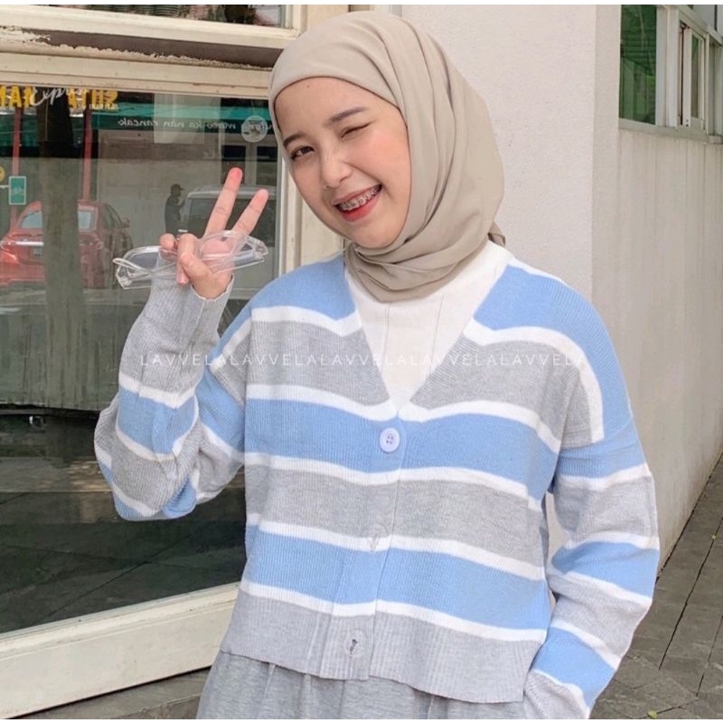 (COD) KOREAN CARDY CROP RAJUT KNITED/ CARDIGAN RAJUT MURAH/ CARDIGAN CROP RAJUT