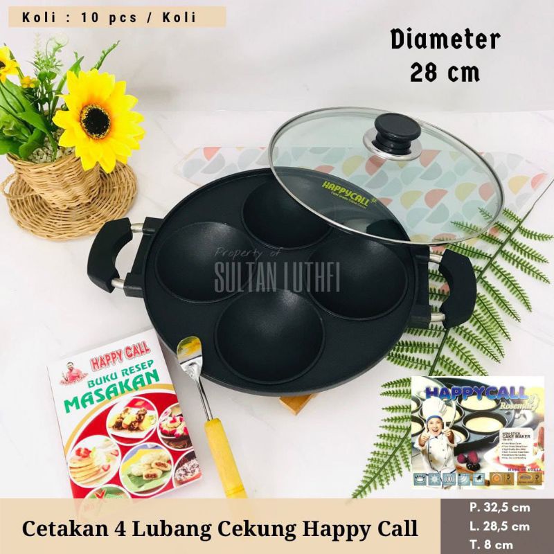 cetakan 4 lubang happy call rosemary free bubble