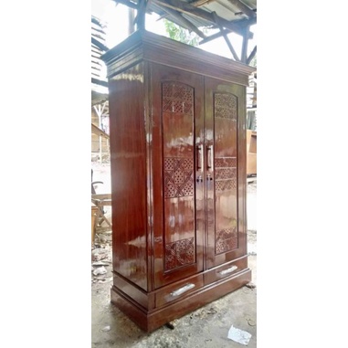 lemari jati 2 pintu