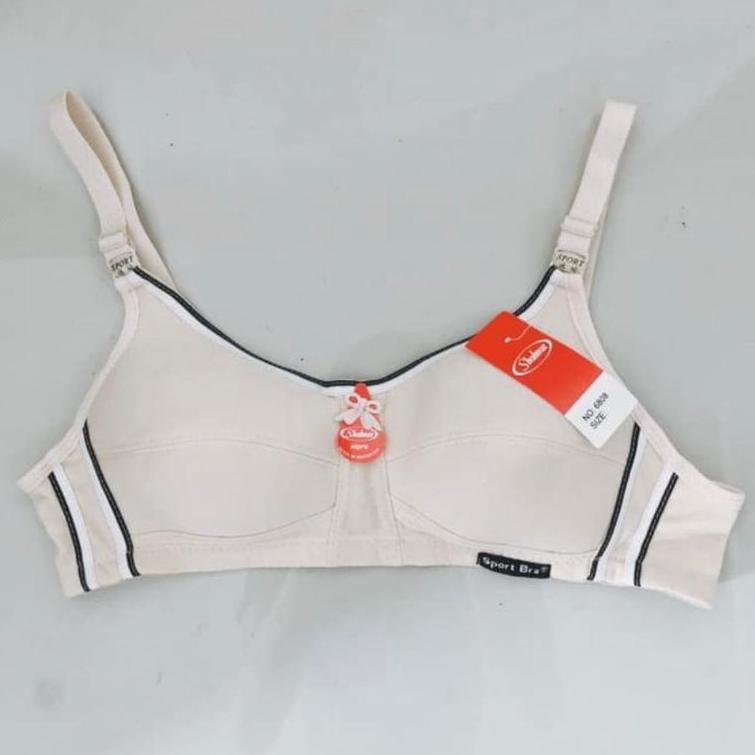 Q1H8 Shahnaz - Sport Bra Bh Remaja Dewasa Tanpa kawat  Bh busa tipis list 6808 DJI