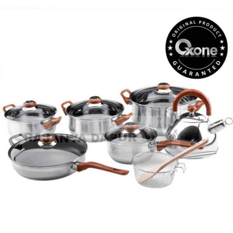 Panci set oxone - panci stainless set Eco Cookware OXONE OX-933 - peralatan masak set
