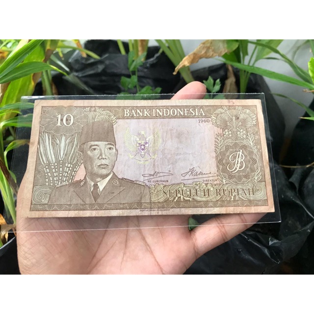 Uang Kuno 10 Rupiah Soekarno VF 01