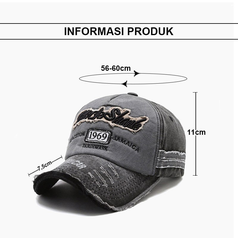 TOPI DISTRO PRIA KEREN BASEBALL CAP NY IMPORT KOREA SNAPBACK DEWASA FASHION MEN'S STYLE HAT TR5