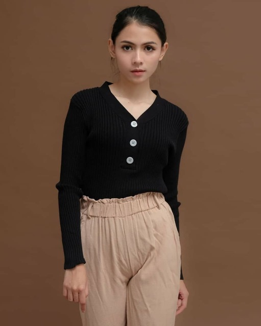 SWEATER RAJUT BODY FIT K3 SWEATER YESSI MODEL TERBARU-7