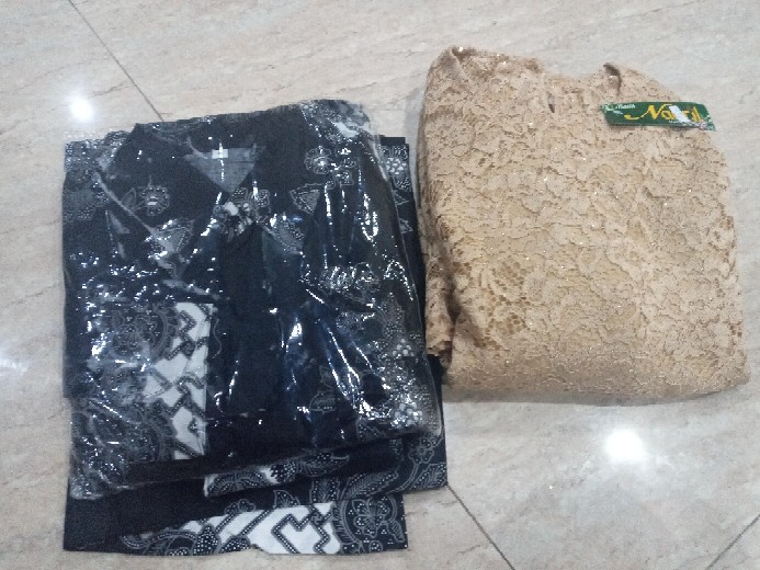 [termurah + Brokat Halus] Couple Batik Ori Hazanda Brokat Pager Bunga Monaka Free Selendang