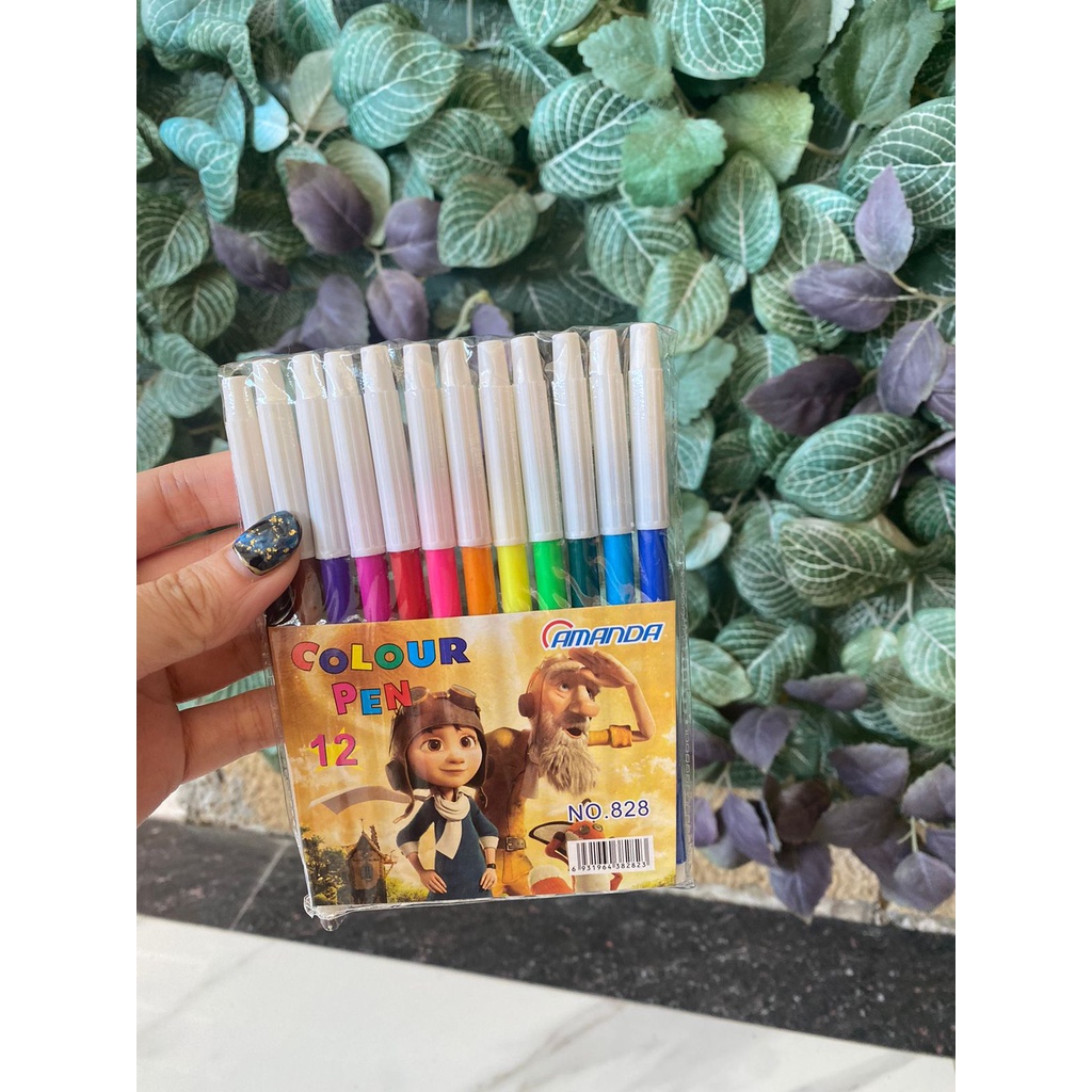 Spidol 12 warna non toxic Colour pen 12 colour