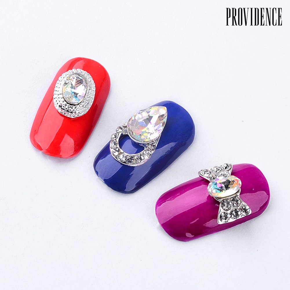 Providence 1 Box Women Multicolor DIY Nail Art Tip 3D Decor Glitter Rhinestone Beauty Tool