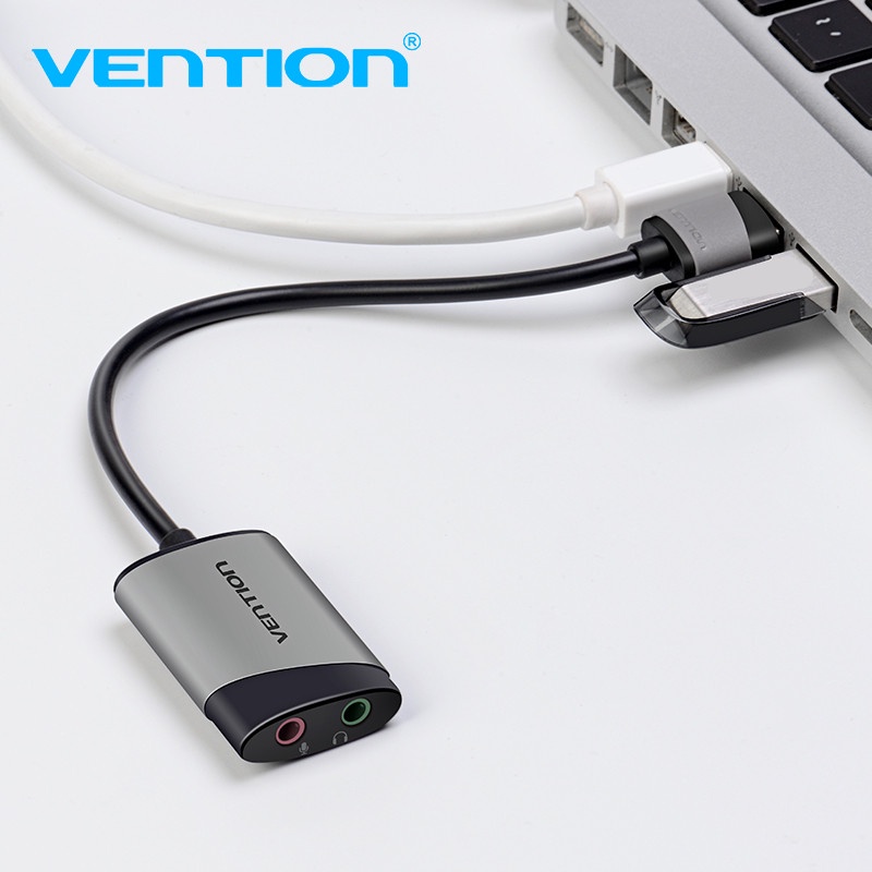 Vention Kabel Adapter Konverter USB 2.0 Ke Jack Audio 3.5mm