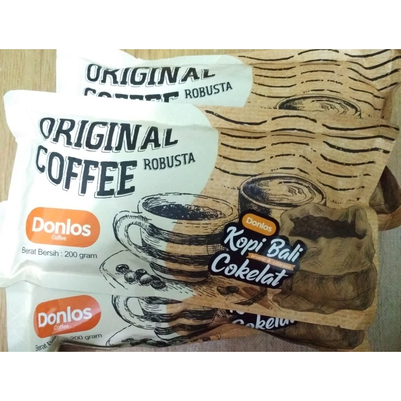 

Donlos Robusta Bali Coffee ORIGINAL - Powder/Bubuk 200 Gram - Aroma dan Citarasa Cokelat