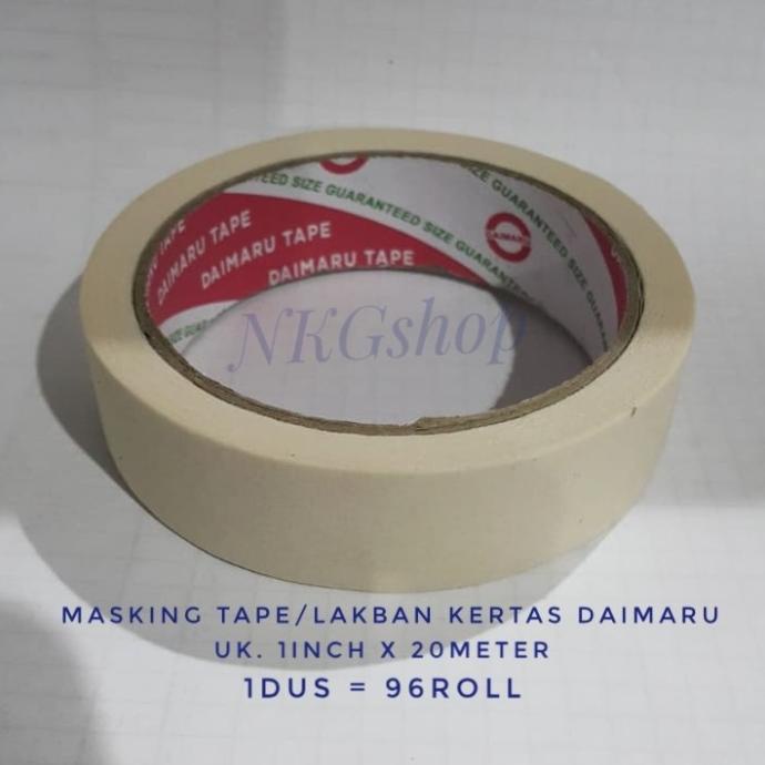 

SALE Masking tape Daimaru/Lakban kertas 1' 24mm x 20m (min 1dus = 96roll)