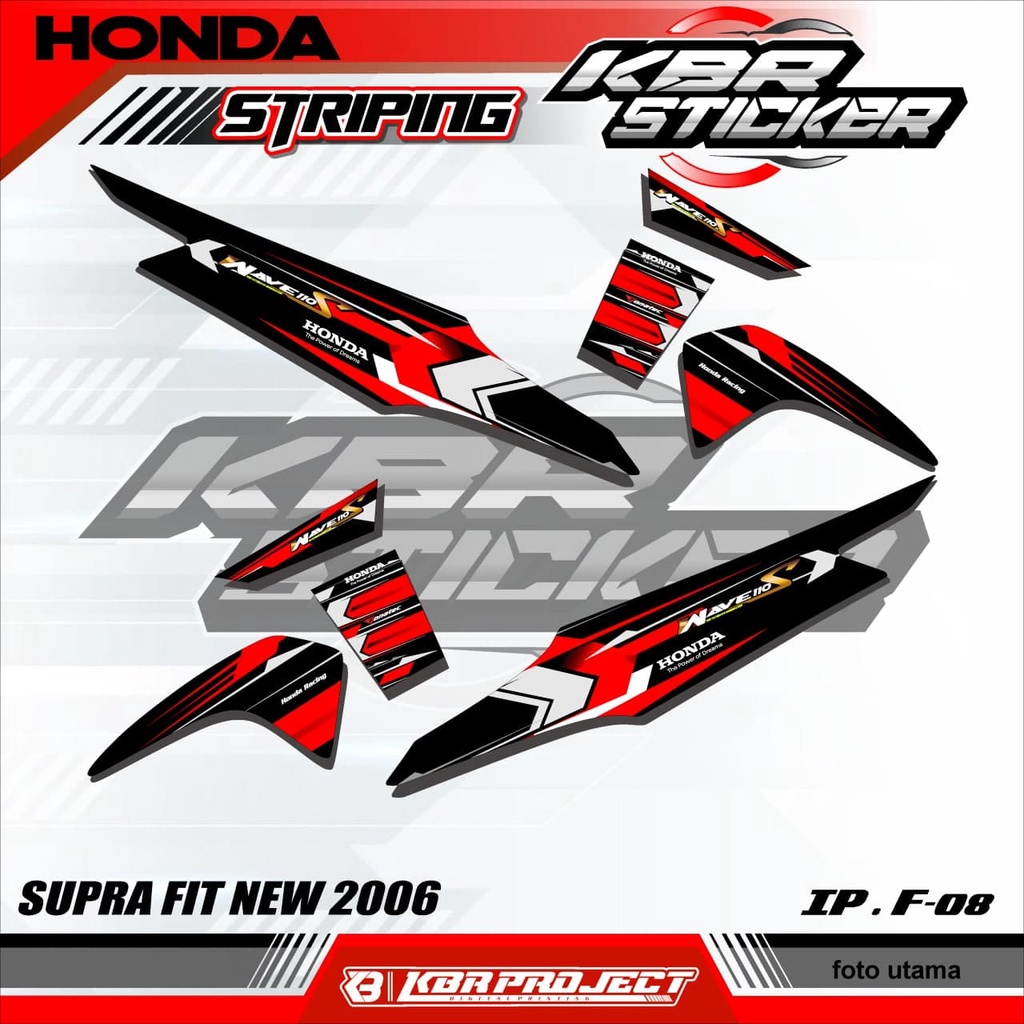 (COD) STICKER STRIPING SUPRA FIT NEW - STRIPING HONDA SUPRA FIT NEW.08 SUPRA FIT NEW / FIT X / FIT S