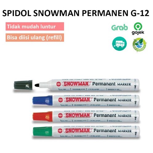 

Spidol Permanen Snowman G12 Spidol Papan Tulis