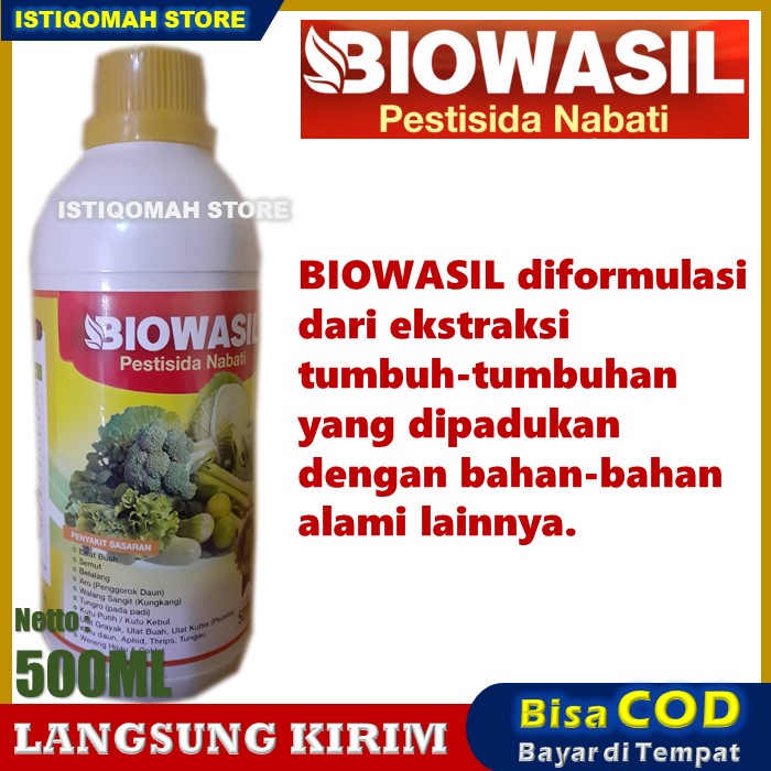 PROMO BIOWASIL 500ml Pestisida Nabati Obat Hama Semut Semua Jenis Tanaman, Sayuran, Buah-buahan, Palawija, Tanaman Hortikultura, Tanaman Perkebunan, Tanaman Hias / Bunga, dll Ampuh Laris MURAH Bisa COD Bayar di Tempat