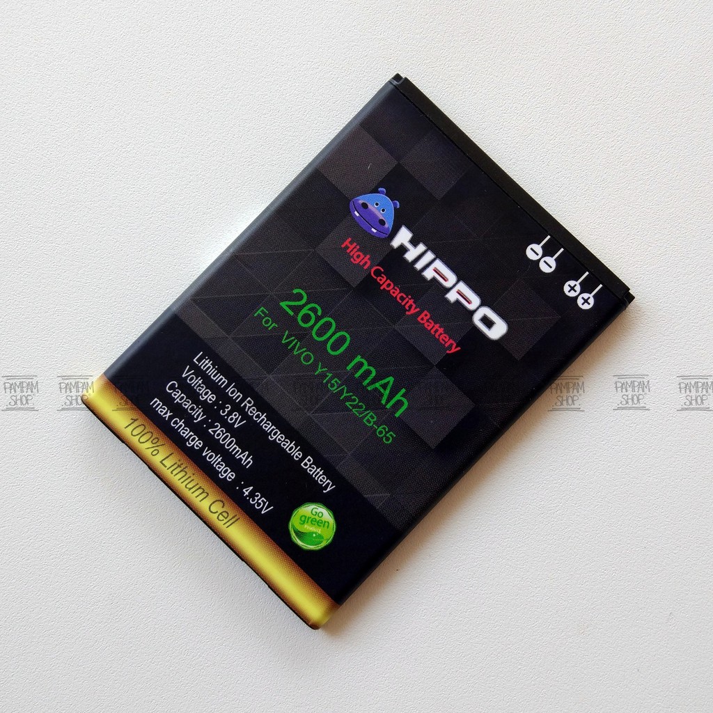 Baterai Hippo Double Power Original Vivo Y13 Y15 Y22 BK-B-65 B65 Batrai Battery Hipo Ori