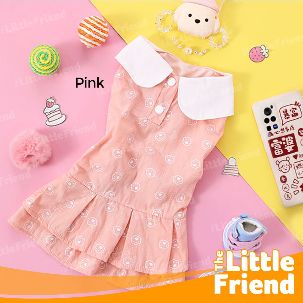 Baju Anak Kucing Kitten Anak Anjing Puppy Betina Dress Skirt Motif PAW