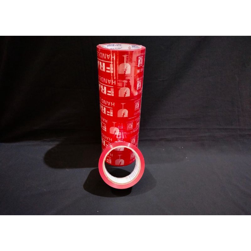 Lakban FRAGILE MERAH 45mm x 70 yard ( 1 PCS )