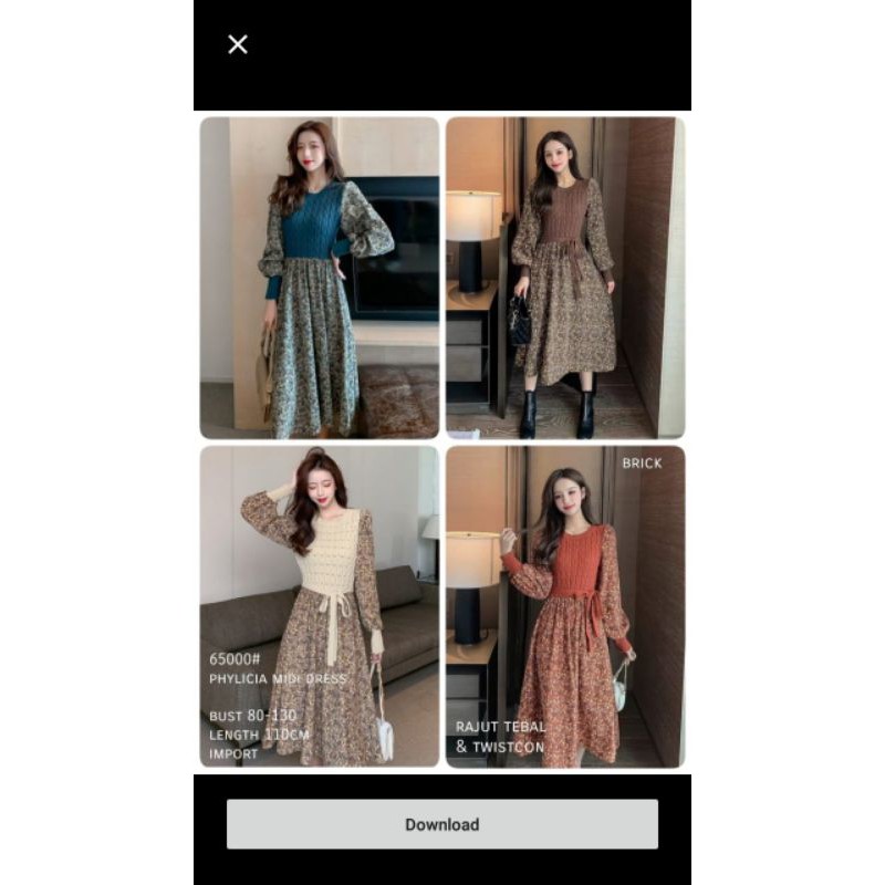 Midi dress phylicia import (bric)