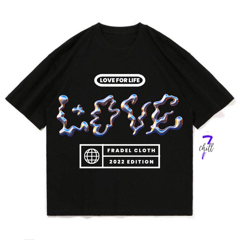 KAOS LOVE FOR LIVE | T-SHIRT LOVE | KAOS CINTA | BAJU HITAM