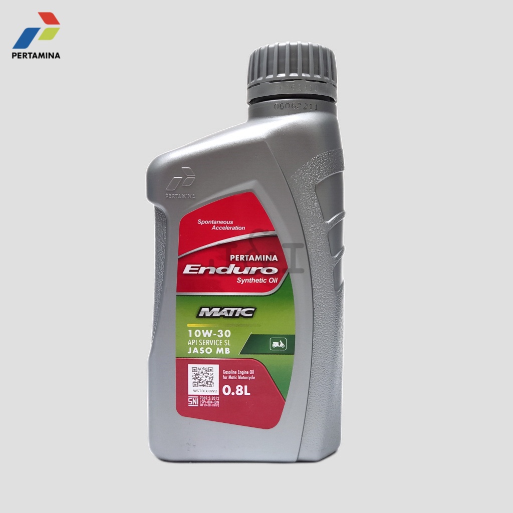 Oli Pertamina Enduro Matic 10W-30 API SL JASO MB 0,8 Liter