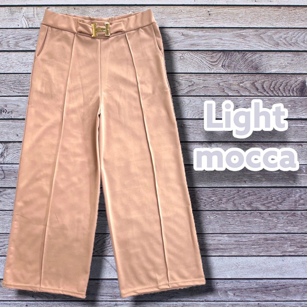 CELANA KULOT HW CULLOTE POLOS HIGHWAIST STANDART WANITA KULOT BELT H IMPORT PINGGANG KARET BAHAN MELAR