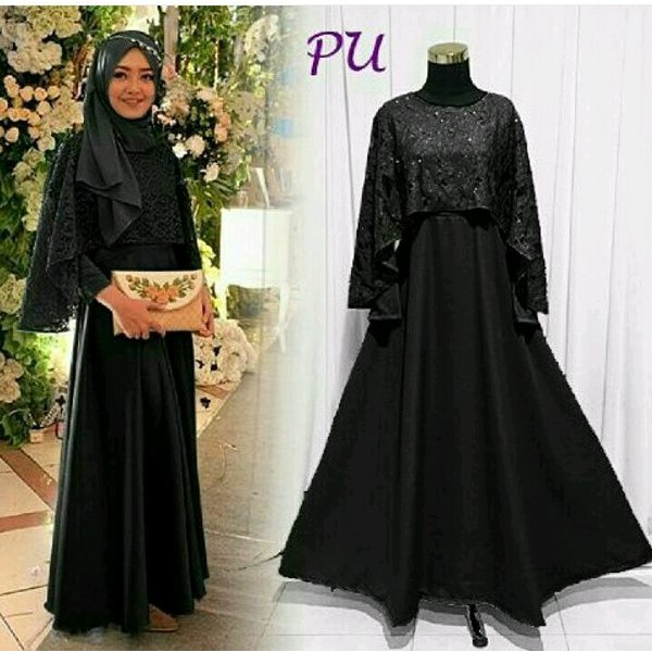 Ready  DRESS JUMBO UNTUK PESTA LD 100-140 - OLIVIA SYARI BRUKAT