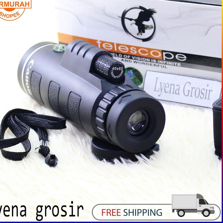 [KODE PRODUK FWIZM54] TEROPONG JARAK JAUH CANON 40X60 MONOCULAR SATU MATA 1500M/9500M DILENGKAPI KOM