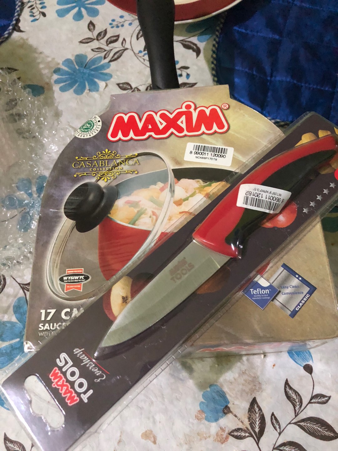 Maxim Casablanca Panci Teflon Anti Lengket 17cm Saucepan + Tutup Kaca