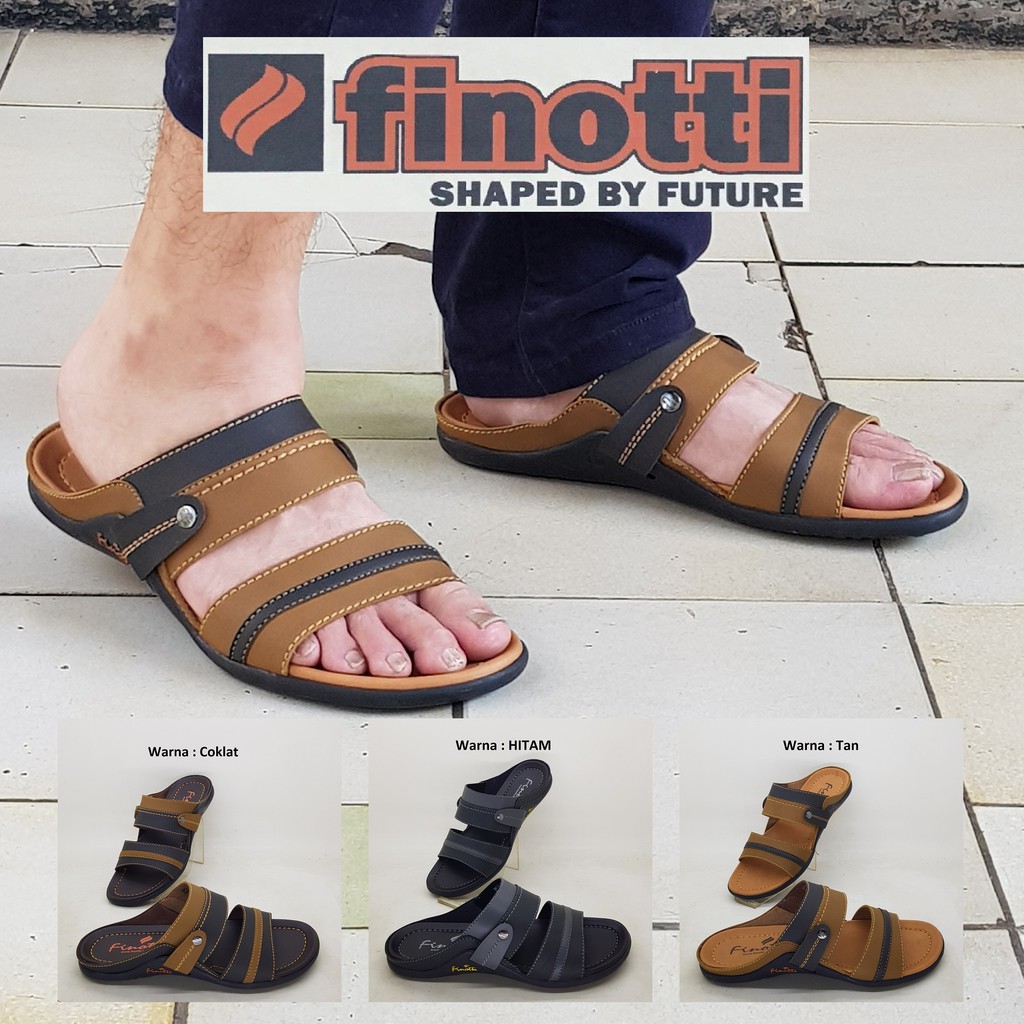  RESTOK Sandal  pria  premium BPZ 06 Finotti Shopee Indonesia