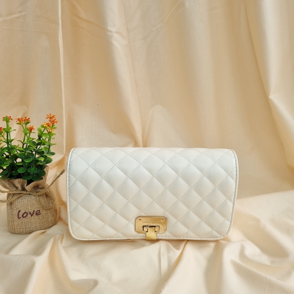 TAS CK WANITA QUILTED CLUTCH