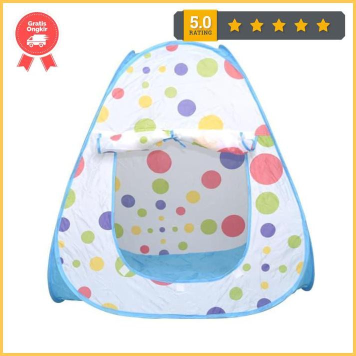 Tenda Anak Mainan Mandi Bola An8110 1 Set Dengan Terowongan Dan Kolam - Biru Promo