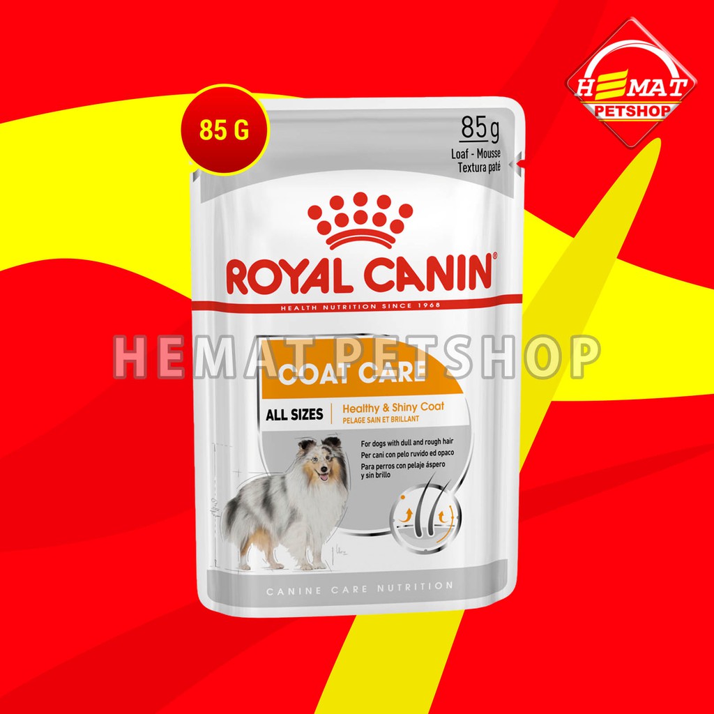 Royal Canin Dog Coat Care Pouch Wet Food Makanan basah Anjing Bulu 80G