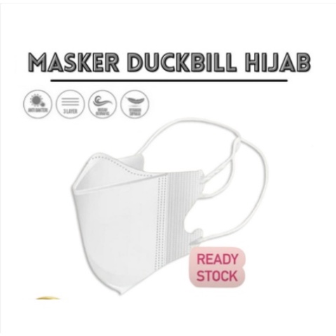 MASKER DUCKBILL GARIS HIJAB DUCKBILL HIJAB/ MASKER HIJAB 1 BOX ISI 50 PCS