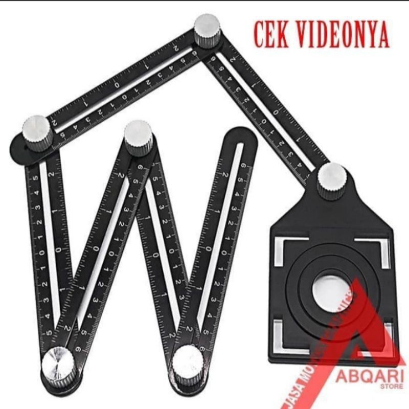 

PENGGARIS TEMPLATE PELUBANG KERAMIK GERANIT MARMER / six fold ruler