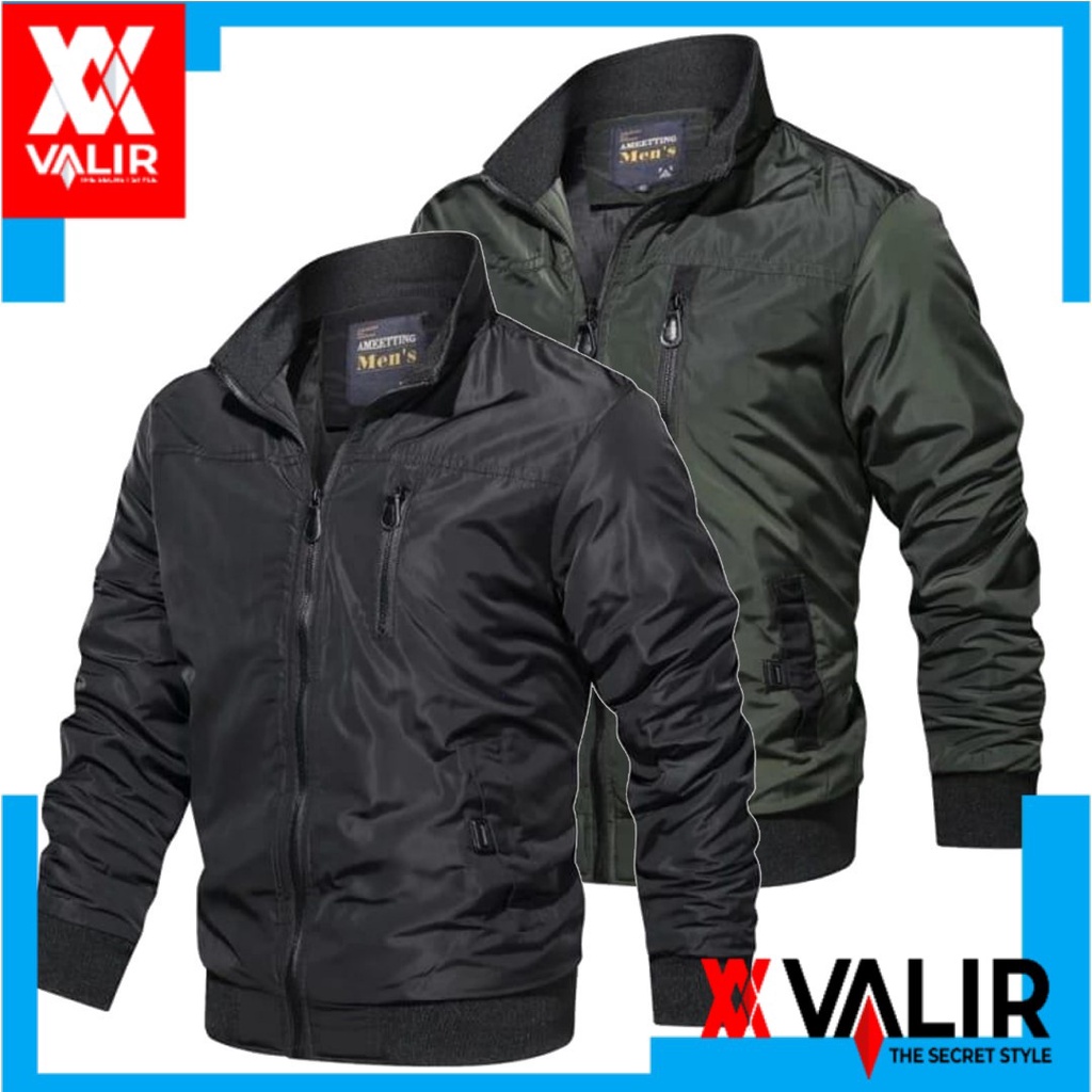 Valir Jaket Pria Pixon Terlaris Hitam Casual 1pcs