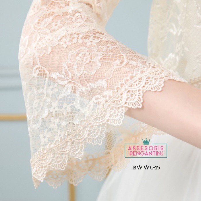 [PRODUK FAVORIT] BOLERO BRUKAT CARDIGAN PESTA PERNIKAHAN BRIDAL WANITA BWW045